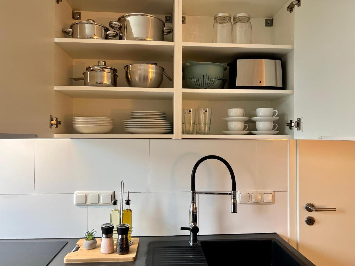 Design Apartment Mit Balkon - Kueche - Netflix Essen Exteriér fotografie