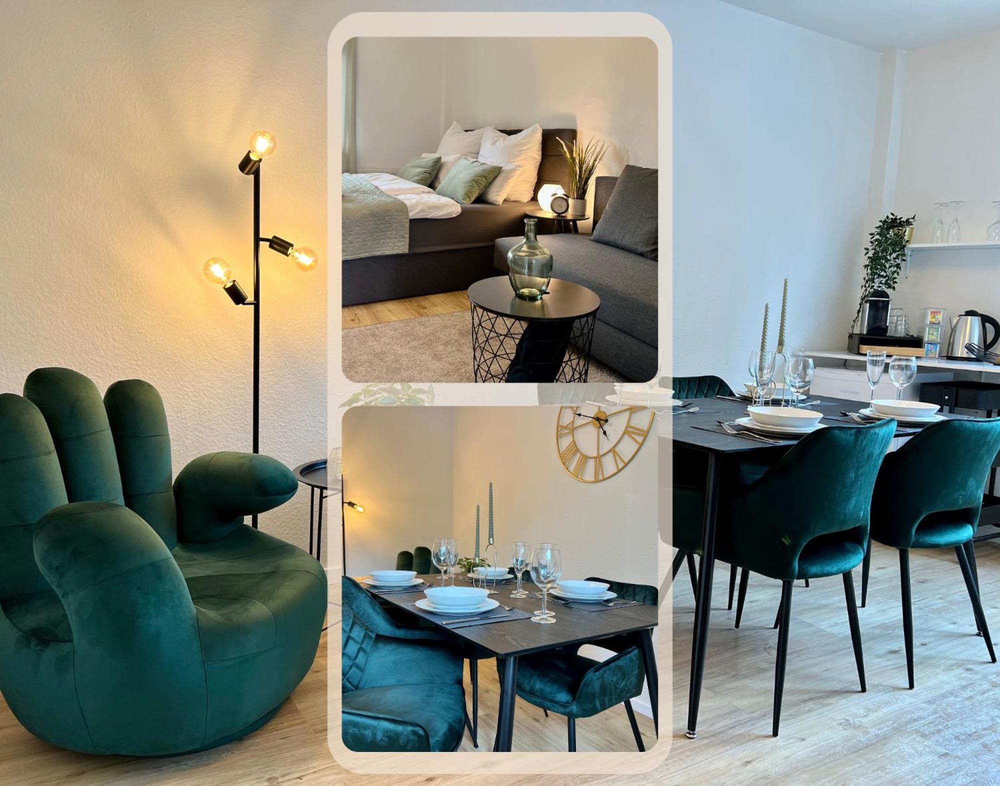 Design Apartment Mit Balkon - Kueche - Netflix Essen Exteriér fotografie